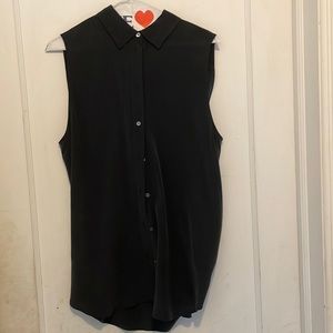 Everlane sleeveless silk blouse, size 12